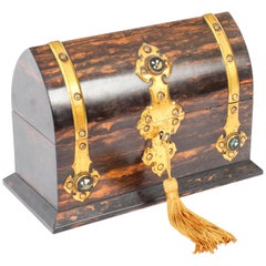 Antique Coromandel and Brass Mounted Scent Bottle Box, 19th Century