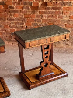 Antique Coromandel and Marble Side Tables Victorian, 19th Century, circa 1870