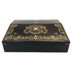 Antique Coromandel and Satinwood Writing Slope by Austin of Dublin