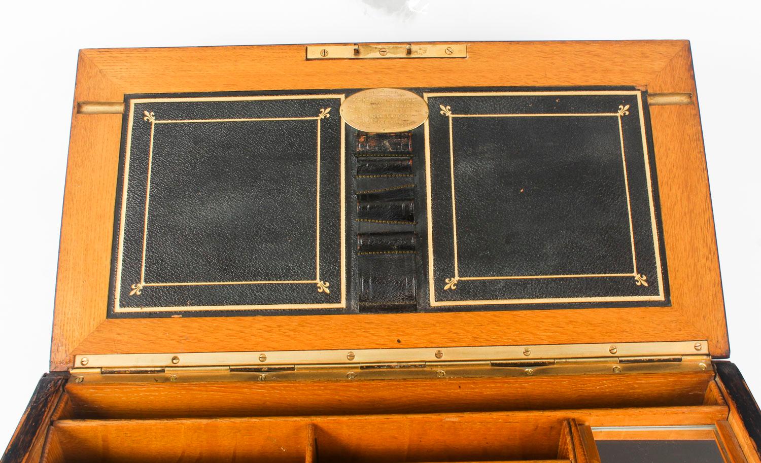 Antique Coromandel Gothic Revival Travelling Writing Box, 19th Century 5