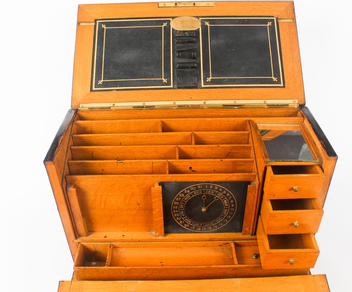Antique Coromandel Gothic Revival Travelling Writing Box, 19th Century 11