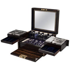 Antique Coromandel Silver Vanity Dressing Box Mappin & Webb, 19th Century