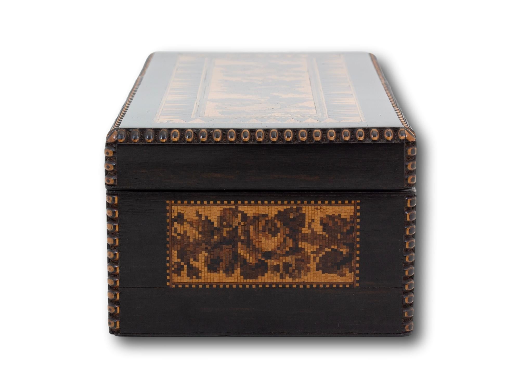 19th Century Antique Coromandel Tunbridge Ware Trinket Keepsake Box