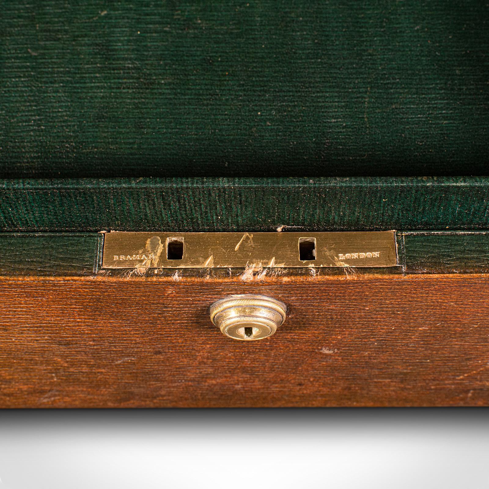 Boîte de correspondance ancienne, anglaise, cuir, voyage, d'après Asprey, victorienne en vente 5
