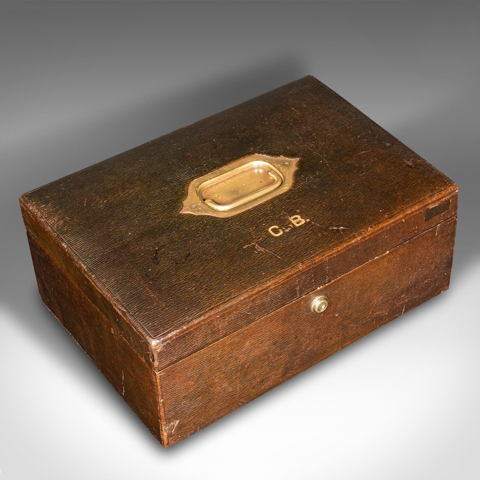 Cuir Boîte de correspondance ancienne, anglaise, cuir, voyage, d'après Asprey, victorienne en vente