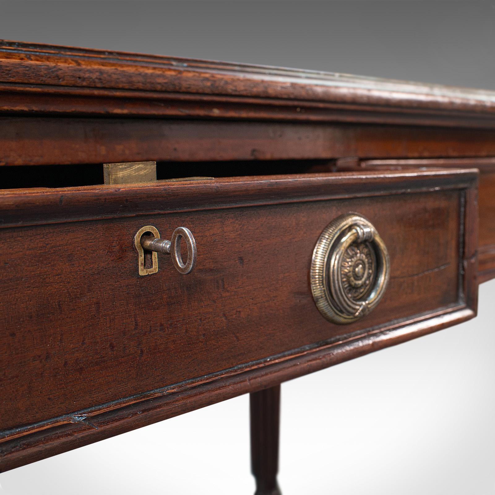 Antique Correspondence Desk, English, Mahogany, Writing Table, Regency, C.1820 6