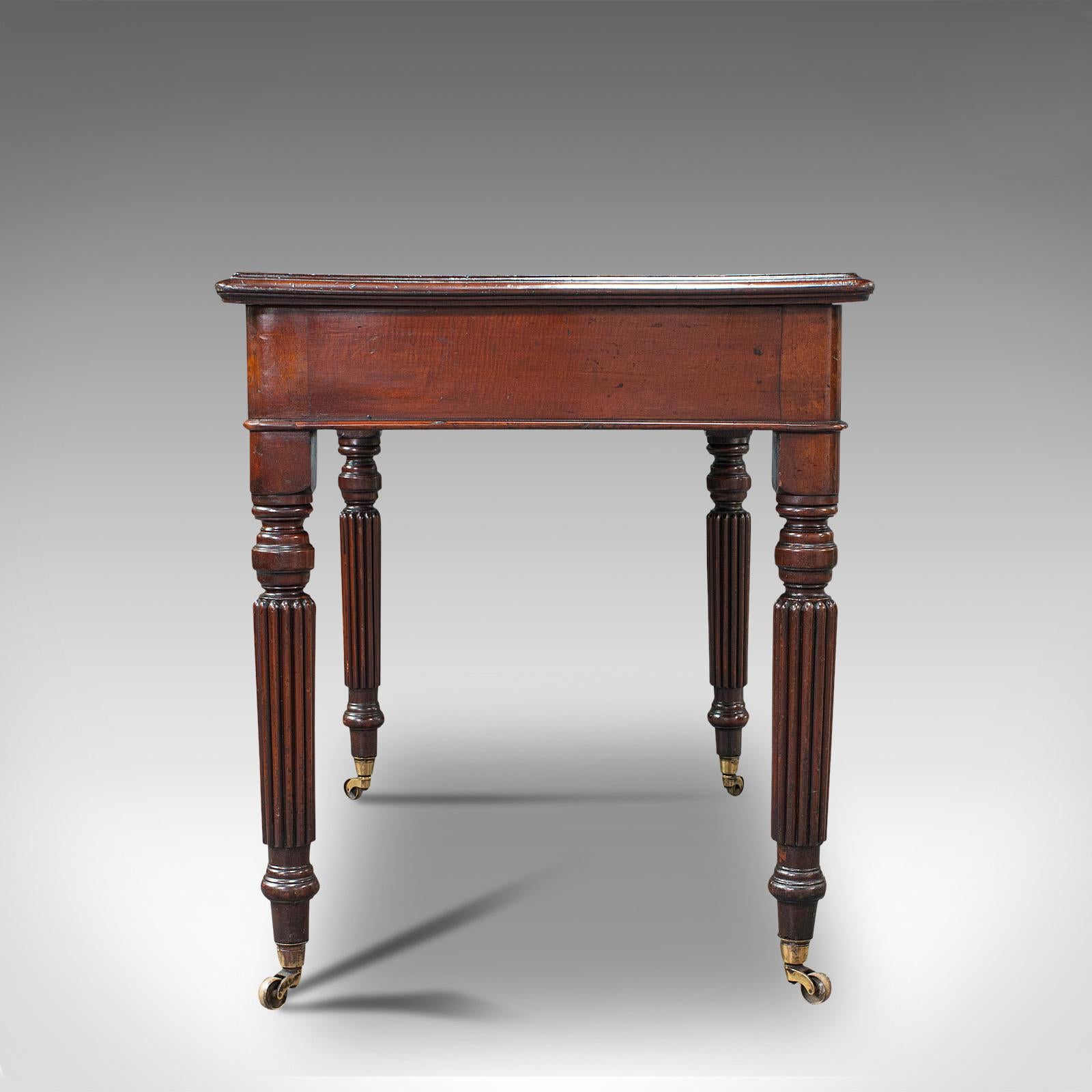 Antique Correspondence Desk, English, Mahogany, Writing Table, Regency, C.1820 In Good Condition In Hele, Devon, GB