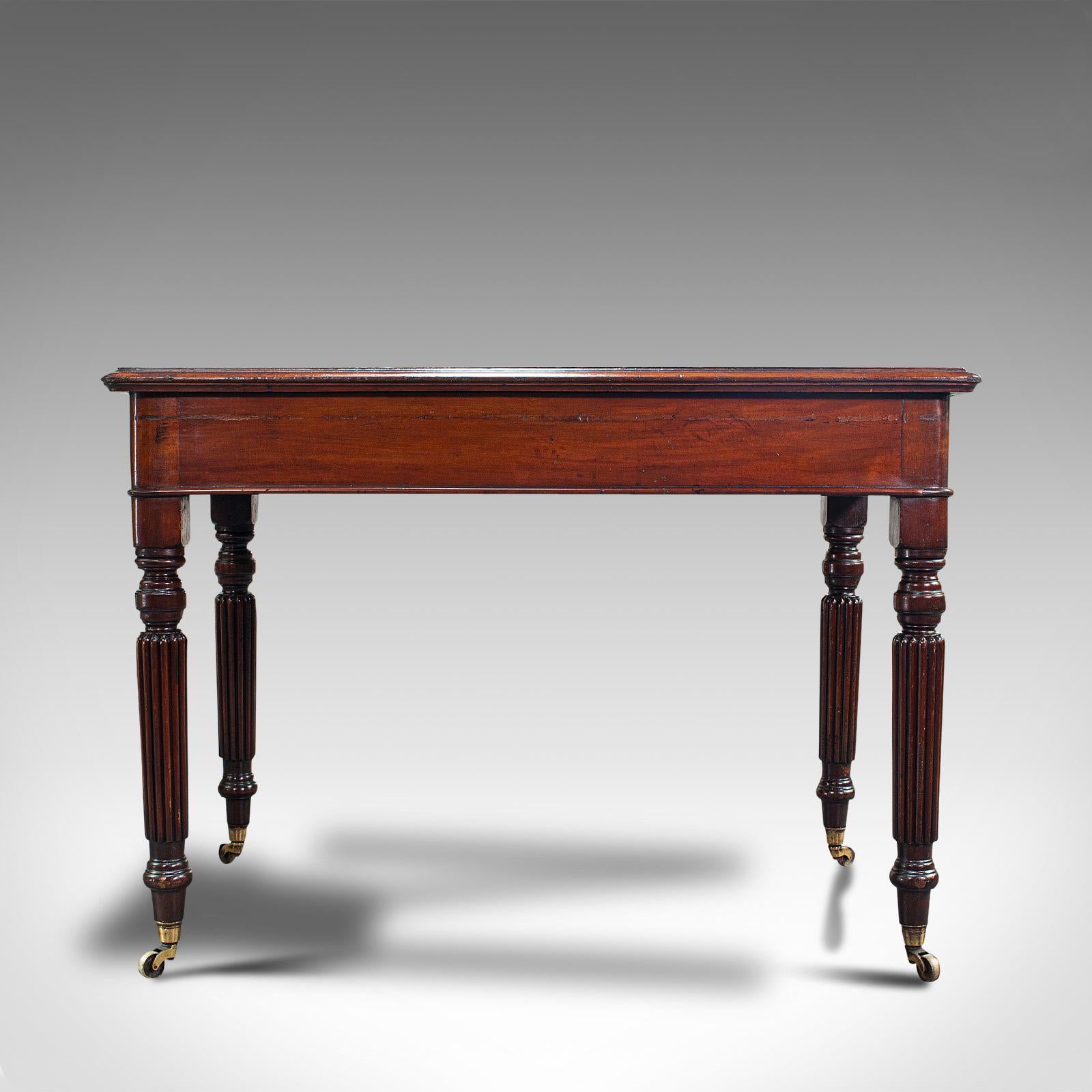 Antique Correspondence Desk, English, Mahogany, Writing Table, Regency, C.1820 1