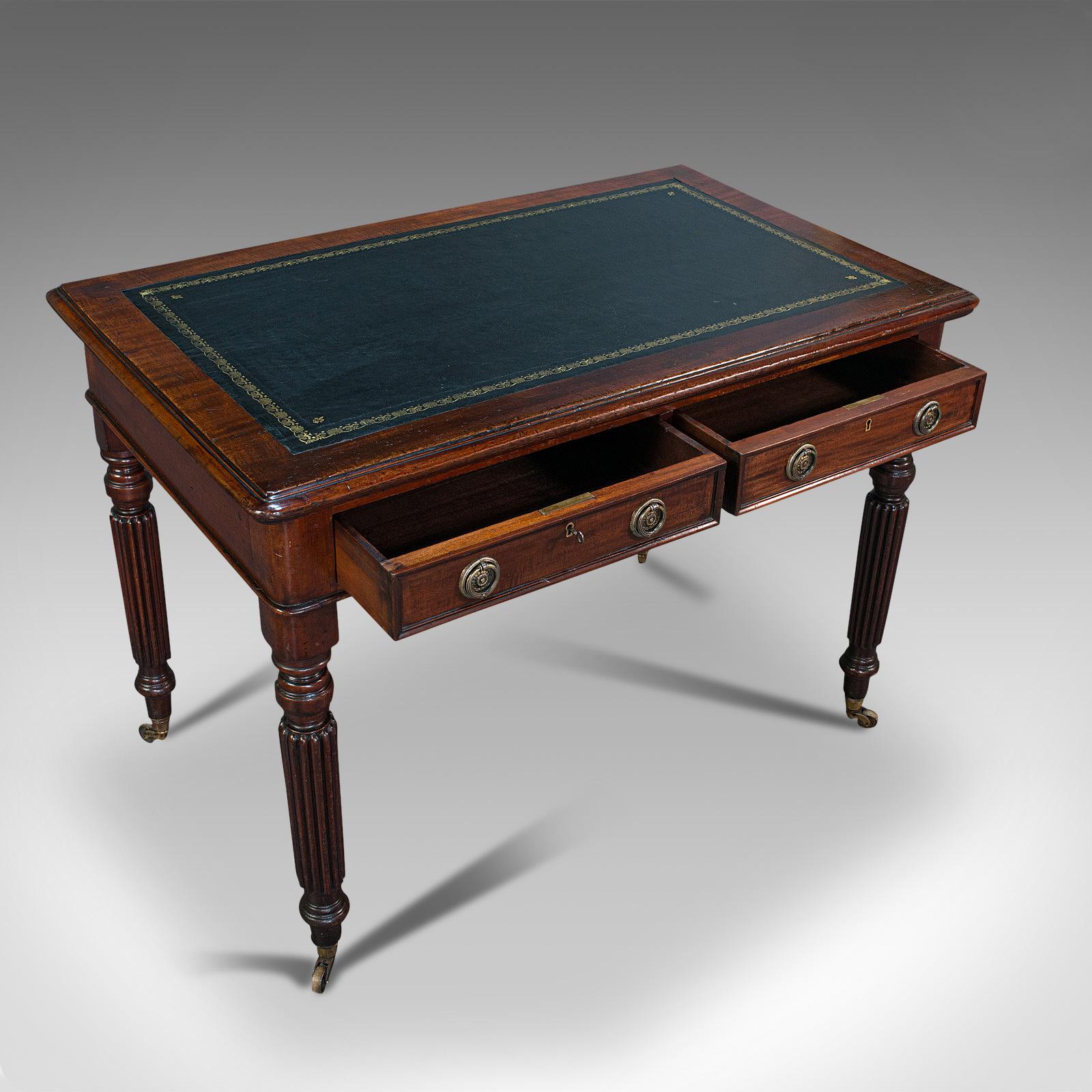 Antique Correspondence Desk, English, Mahogany, Writing Table, Regency, C.1820 3