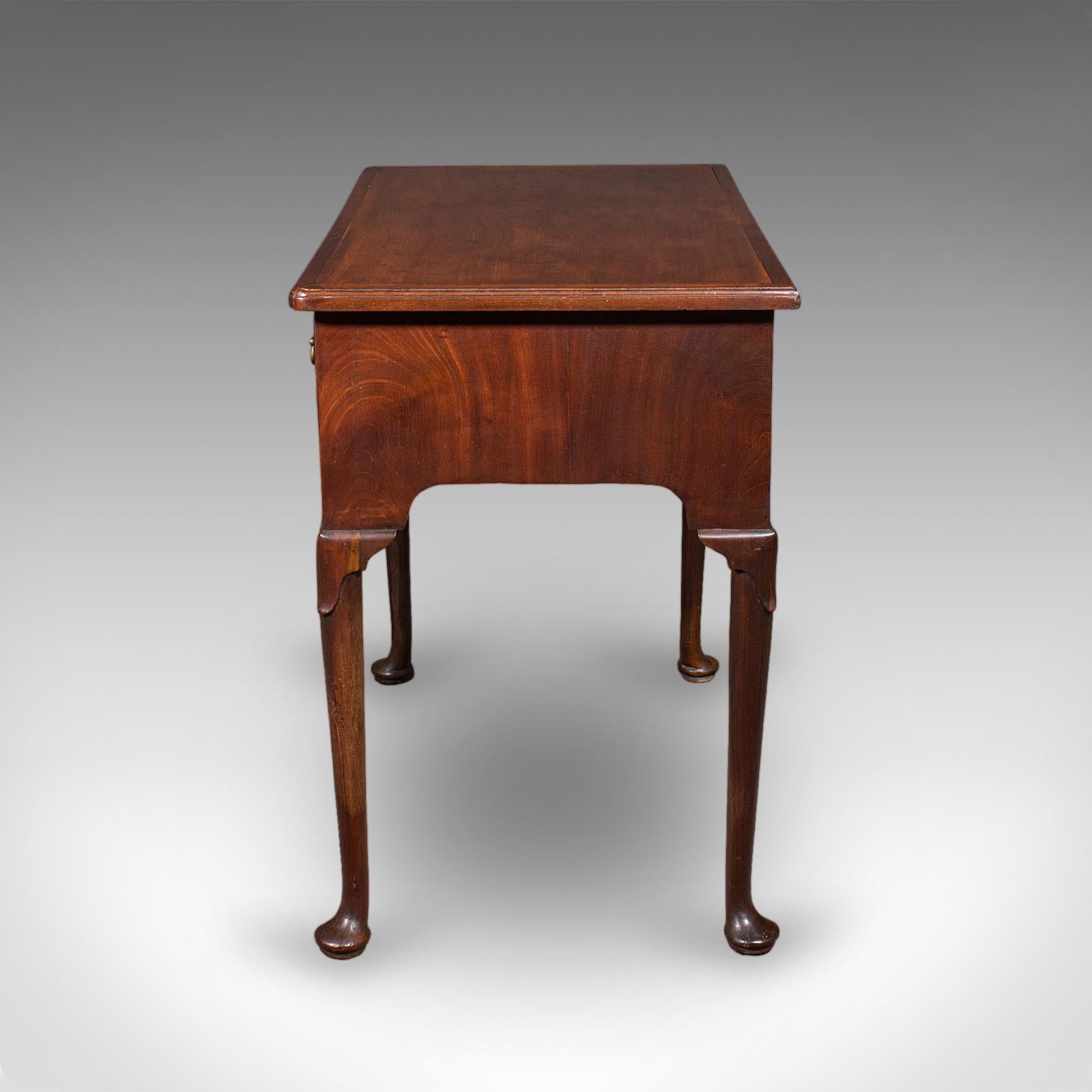 Mahogany Antique Correspondence Table, English, Lowboy, Writing Desk, Georgian, C.1780 For Sale