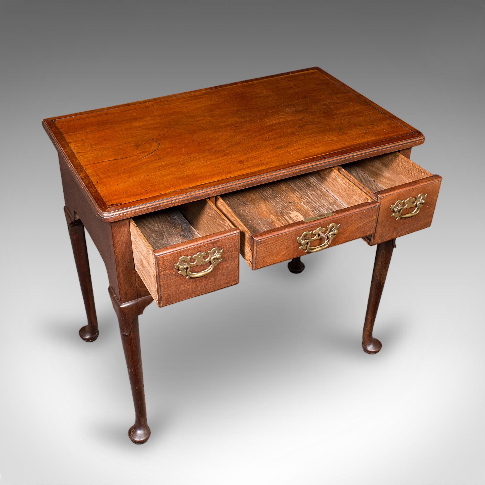 Antique Correspondence Table, English, Lowboy, Writing Desk, Georgian, C.1780 For Sale 1