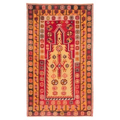 Antique Corum Chorum Mihrab Kilim Rug Wool Old Central Anatolian Turkish Carpet