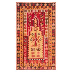 Tapis Kilim antique Corum Chorum Mihrab en laine de Turquie centrale