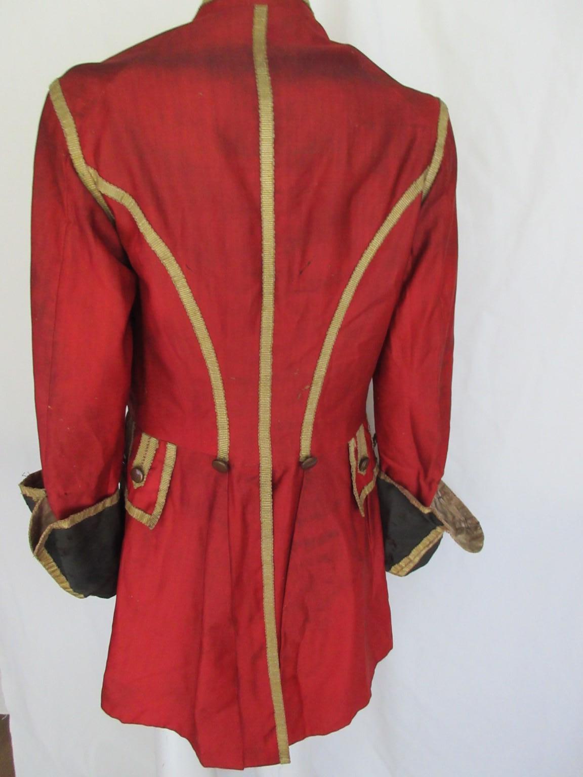 Antique Costume Napoleon Style Gold Red Coat For Sale 1