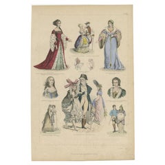 Antique Costume Print, c.1875