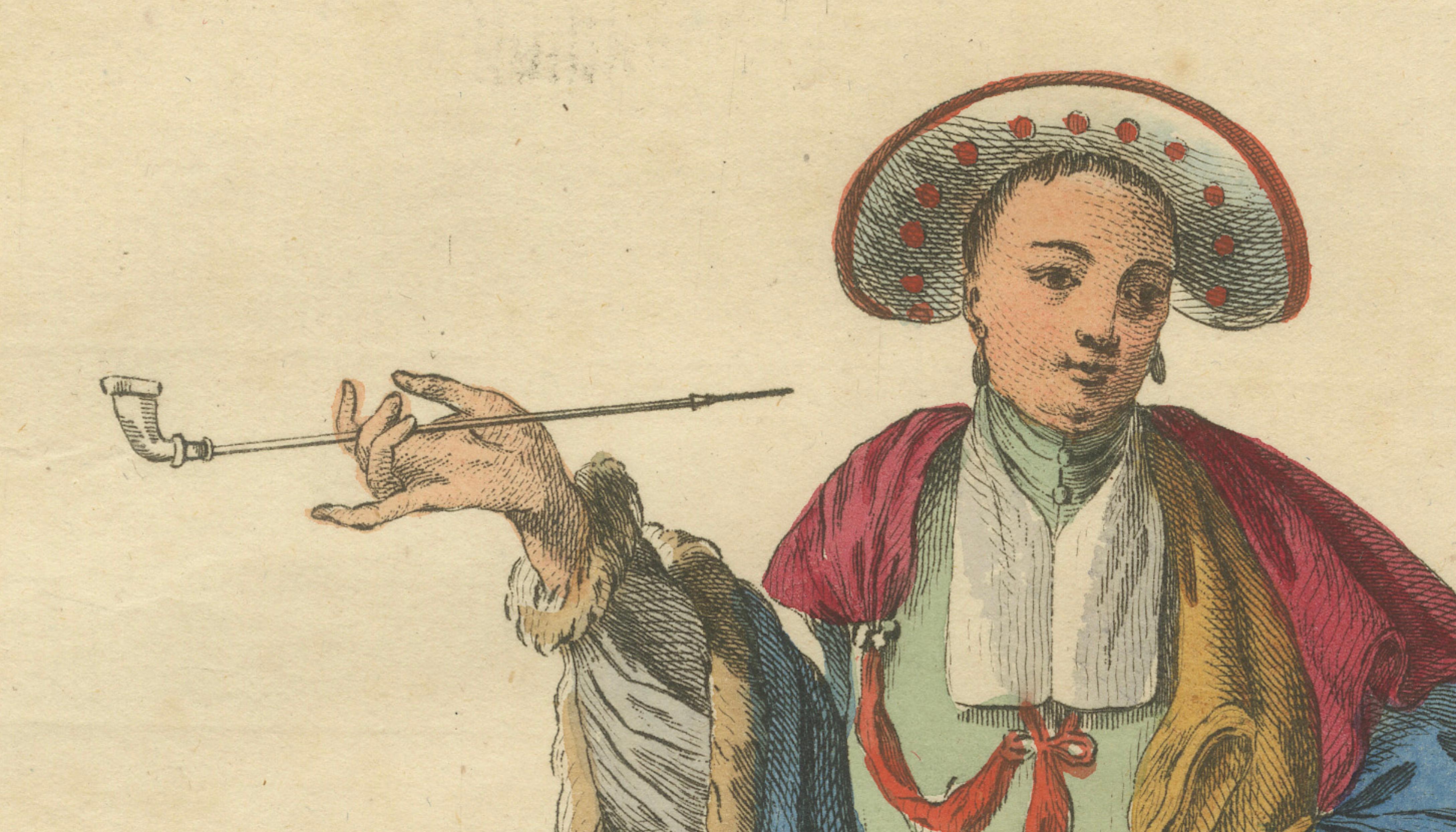 Antique Costume Print Lady in Chinese Tartary Jefferys, 1749