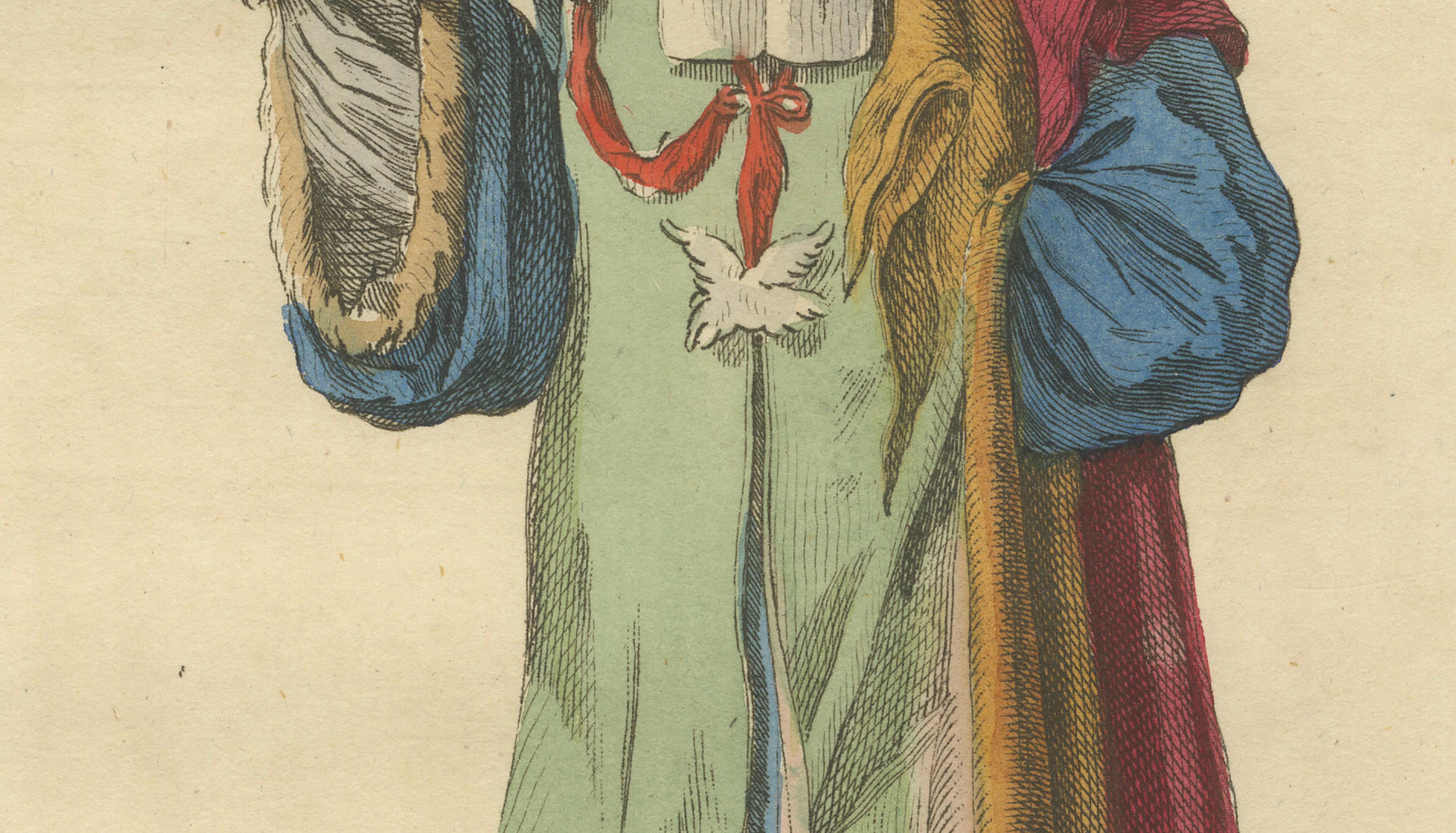 Antique Costume Print Lady in Chinese Tartary Jefferys, 1749