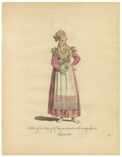 Antique Costume Print Lady of Chio Greek Island Dress Jefferys, 1749