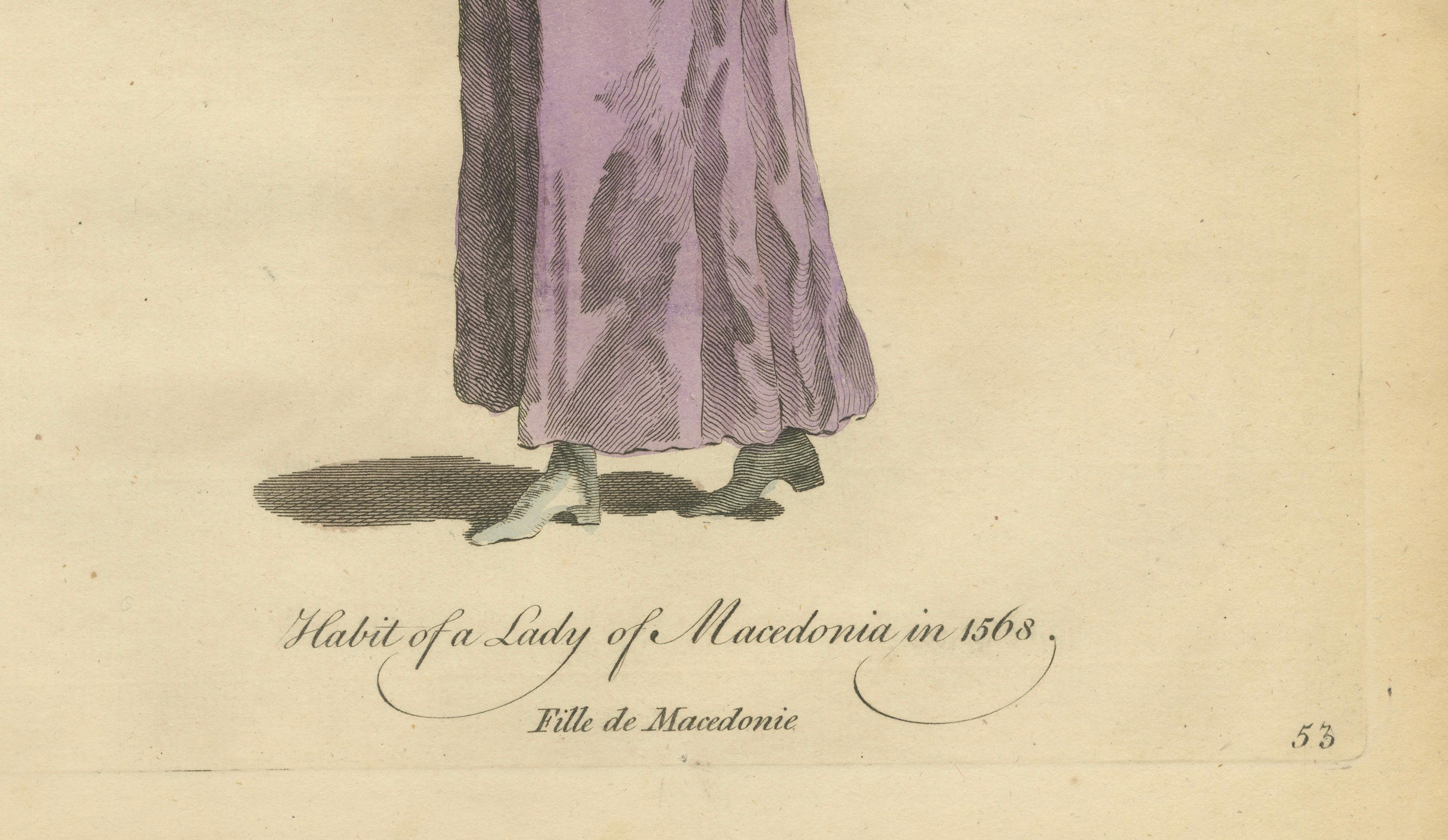 Antique Costume Print Lady of Macedonia Traditional Dress Jefferys, 1749