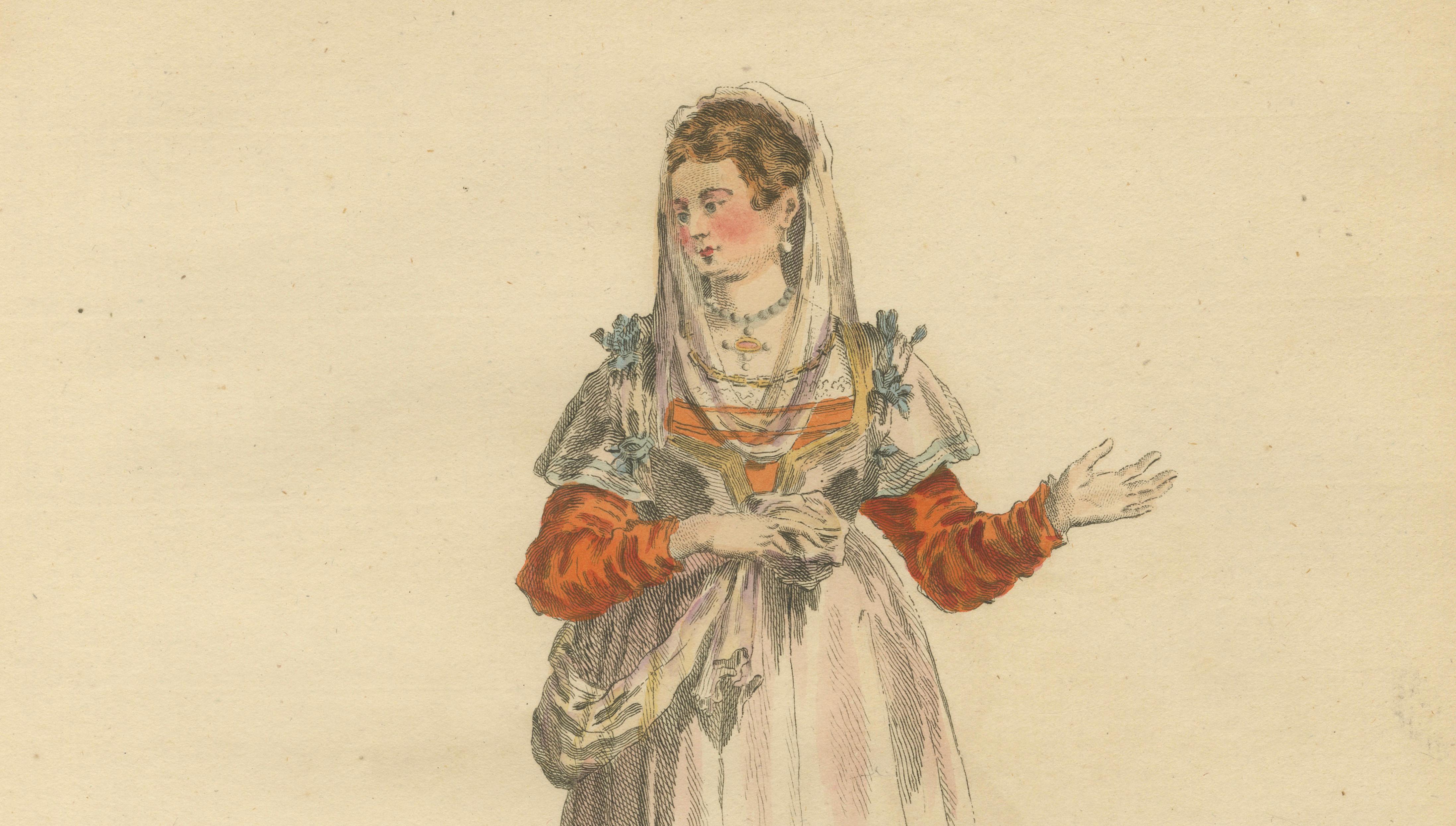 Antique Costume Print Lady of Paros Traditional Dress Jefferys, 1749