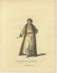 Antique Costume Print of a Gentleman of Wallachia, Engraving Jefferys, 1749, view 3