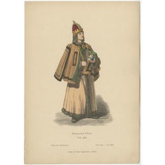 German Prince Used Costume Print by Lipperheide, c.1880