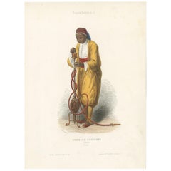 Used Costume Print of an Eunuch from Cairo, 1850