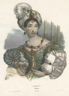 Stampa antica in costume dell'Asia di Lemercier, 1840 circa