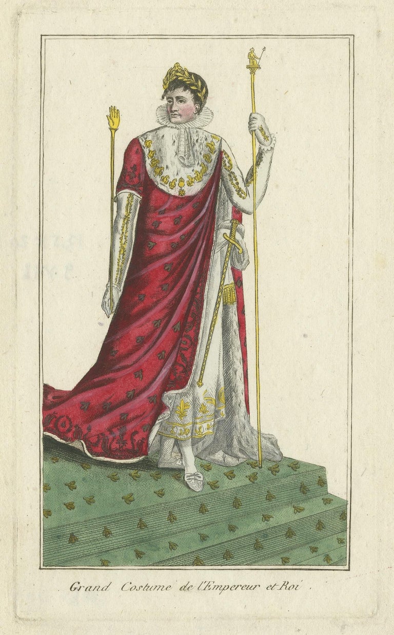 Antique Costume Print of the Emperor and King of France, circa 1810 For  Sale at 1stDibs | french king costume