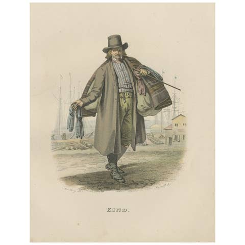 Antique Costume Print of Västergötland in Sweden, ca.1864