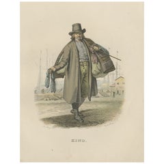 Antique Costume Print of Västergötland in Sweden, ca.1864