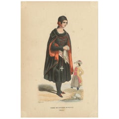 Impression de costumes anciens de femmes dans la région de Prague par Wahlen, 1843