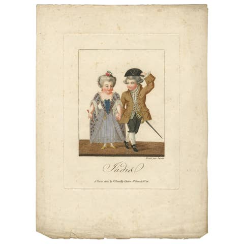 Antique Costume Print, Possibly Depicting Napoleon, C.1850