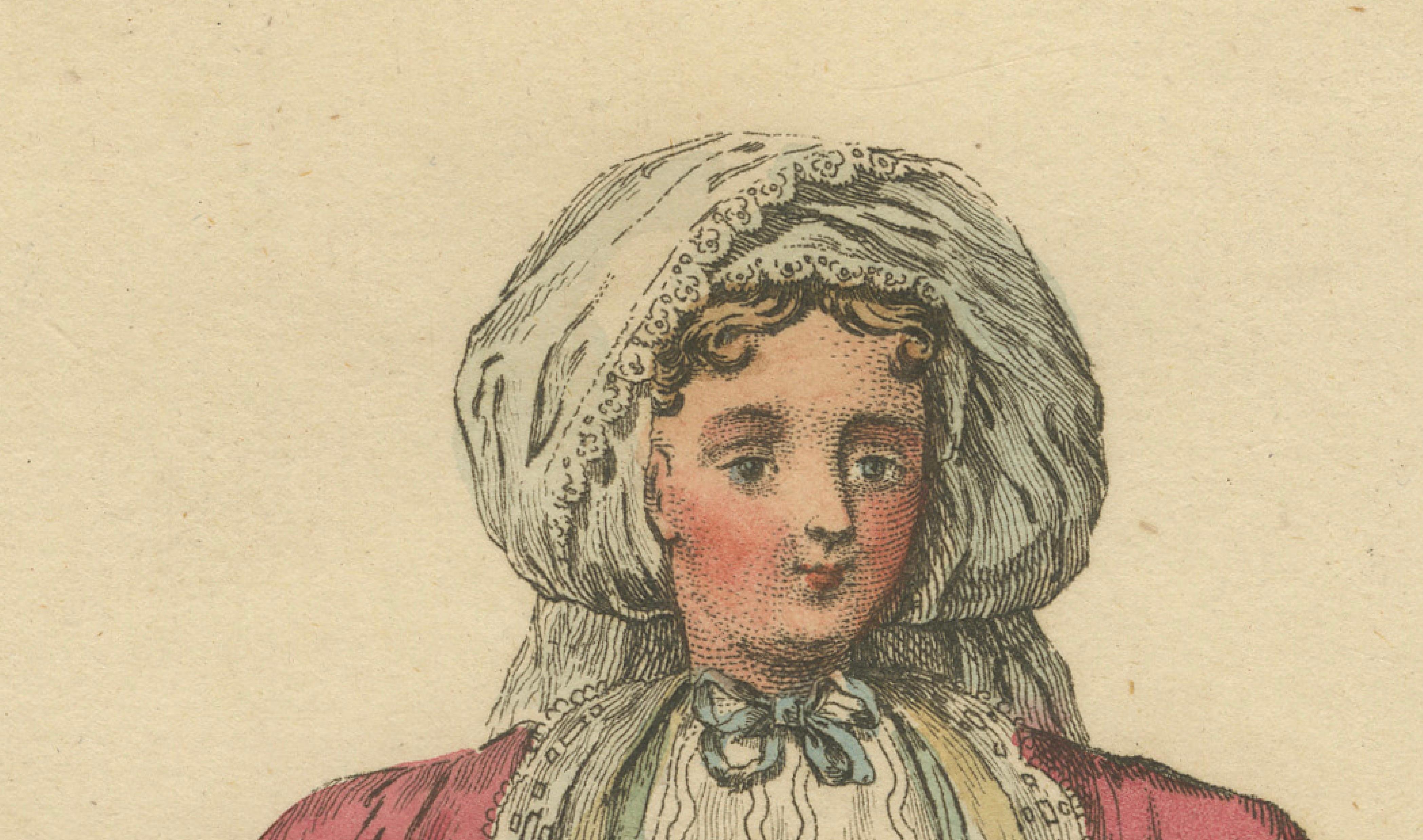 Antique Costume Print Young Lady of Naxos Archipelago Jefferys, 1749