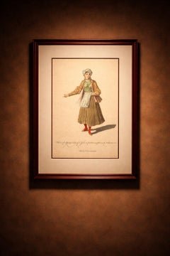 Antique Costume Print Young Lady of St John of Patmos Jefferys, 1749