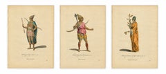 Antique Costume Prints, East Indies Figures & Tribal Dress, 1749