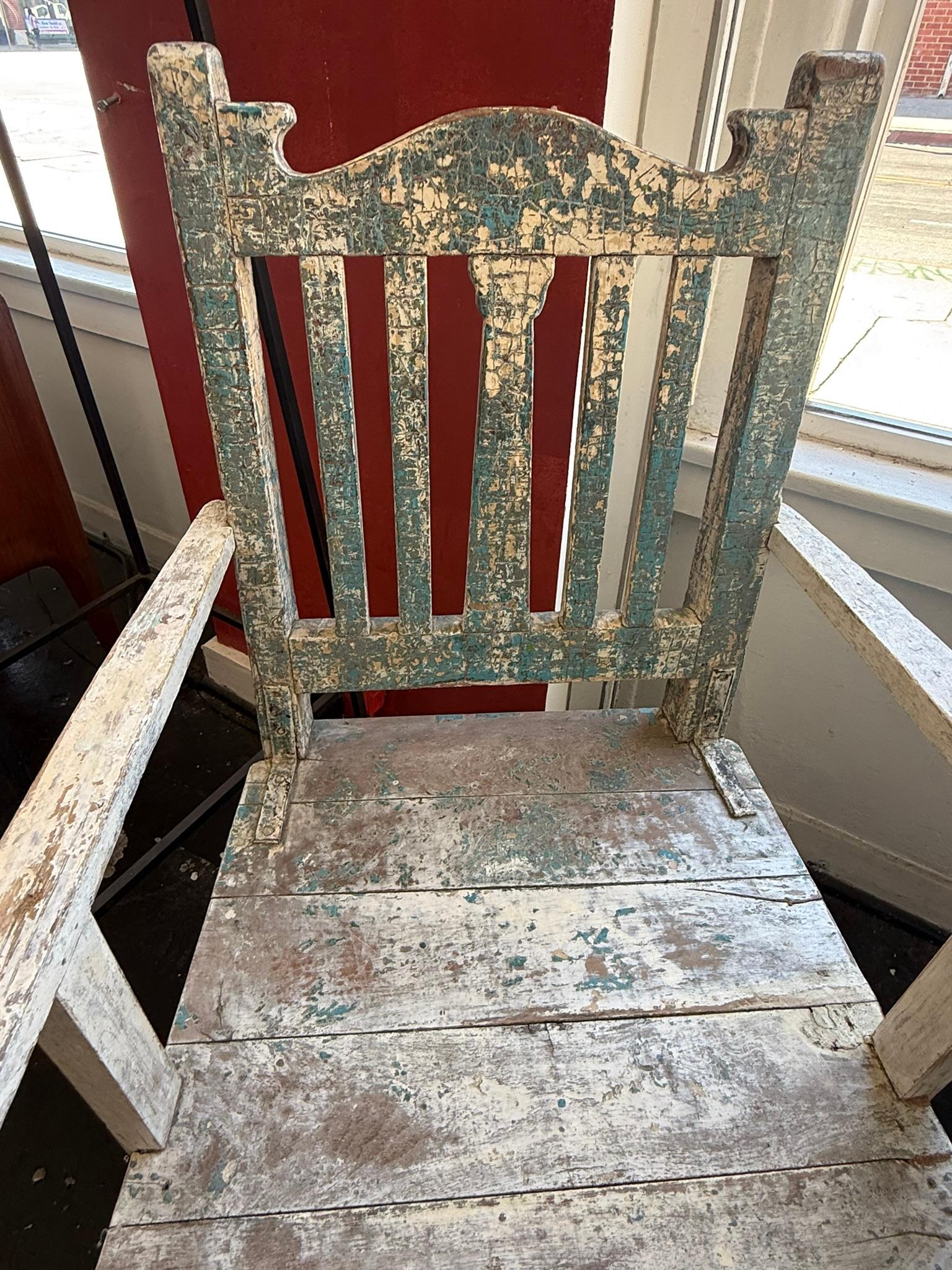 Mid-Century Modern Antique Cottage Armchair and Table For Sale