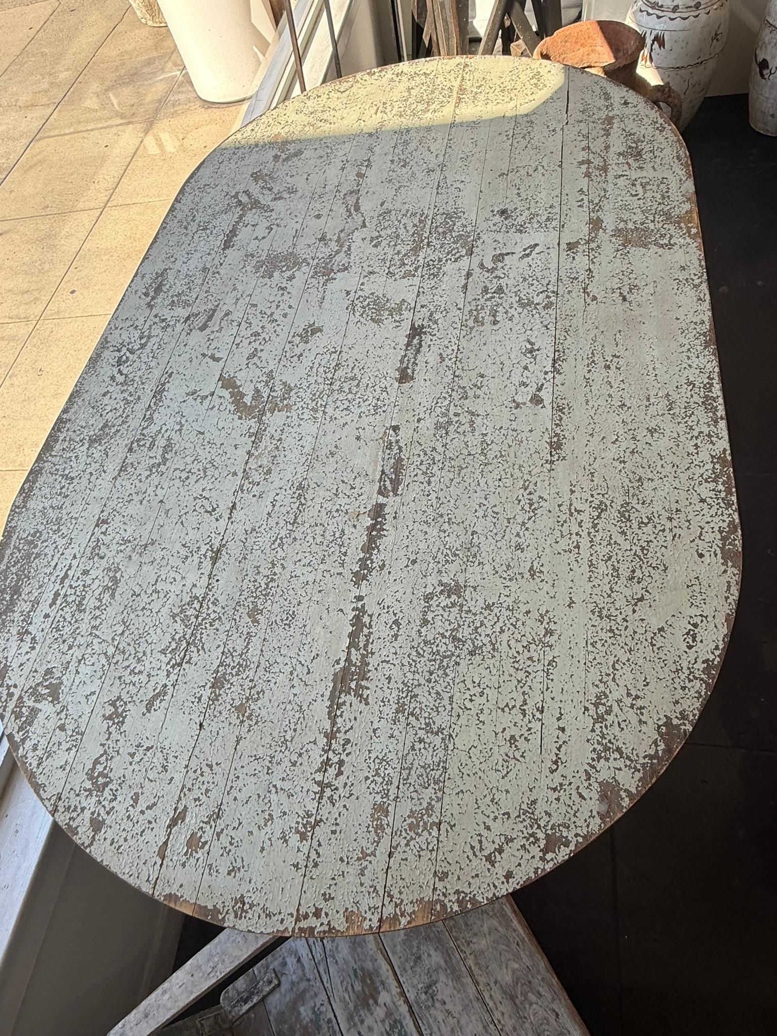 Wood Antique Cottage Armchair and Table For Sale