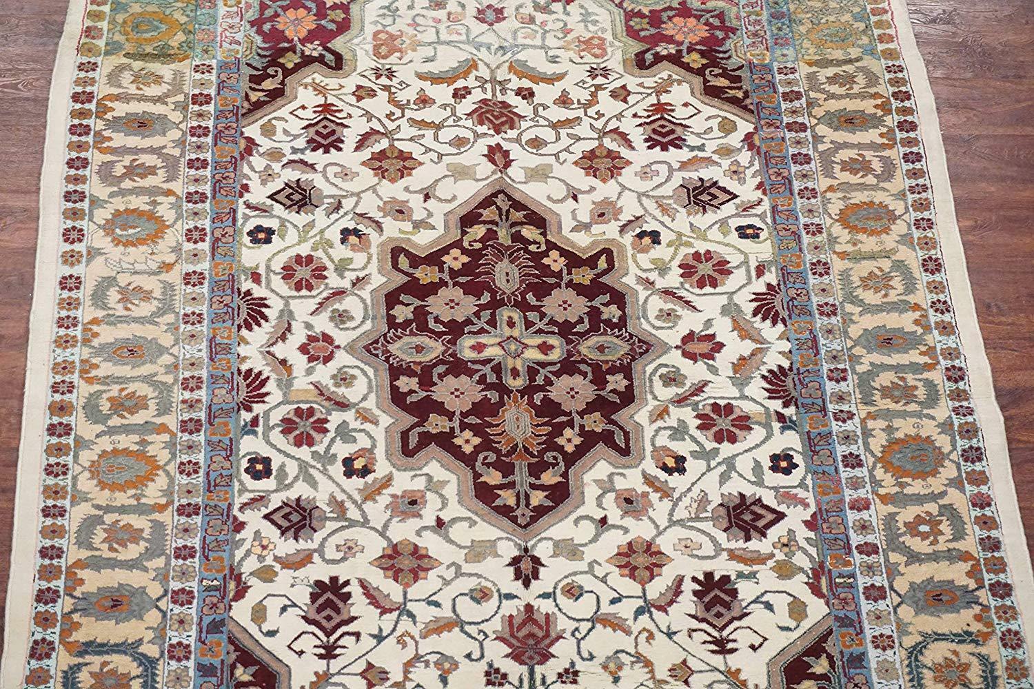 Hand-Knotted Antique Cotton Abrash Agra, circa 1900 For Sale