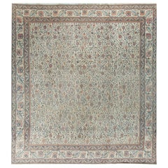 Antiker Agra-Teppich aus Baumwolle:: um 1880:: 14'4" x 16'2".