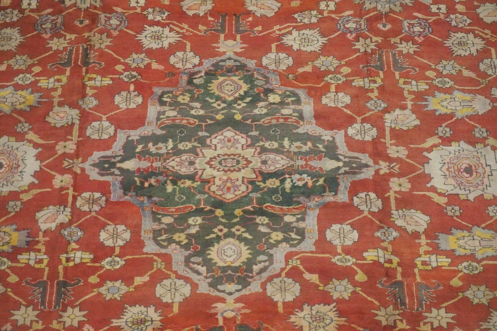Hand-Knotted Antique Cotton Agra, circa 1910 For Sale