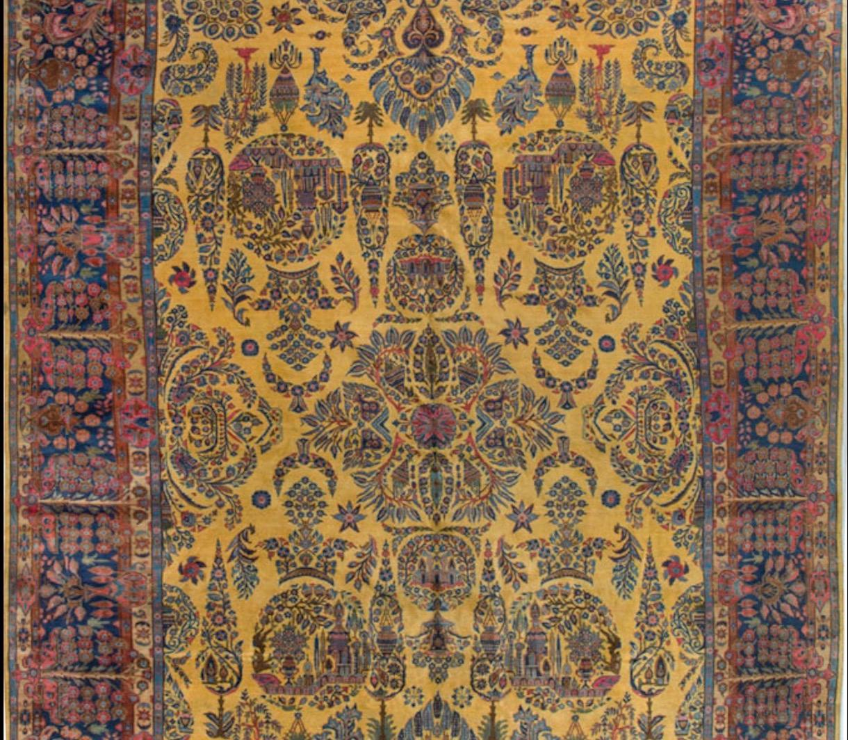 Indian Antique Oversize Cotton Agra Rug, circa 1880 12' x 20'6 For Sale