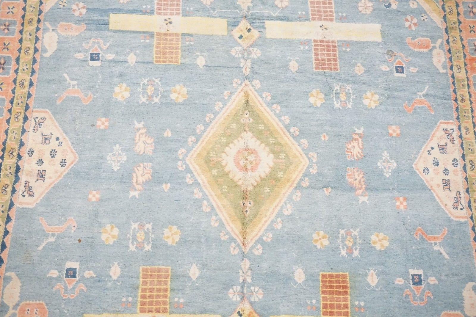 Hand-Knotted Antique Cotton Agra with Bird Motif, circa 1900 For Sale