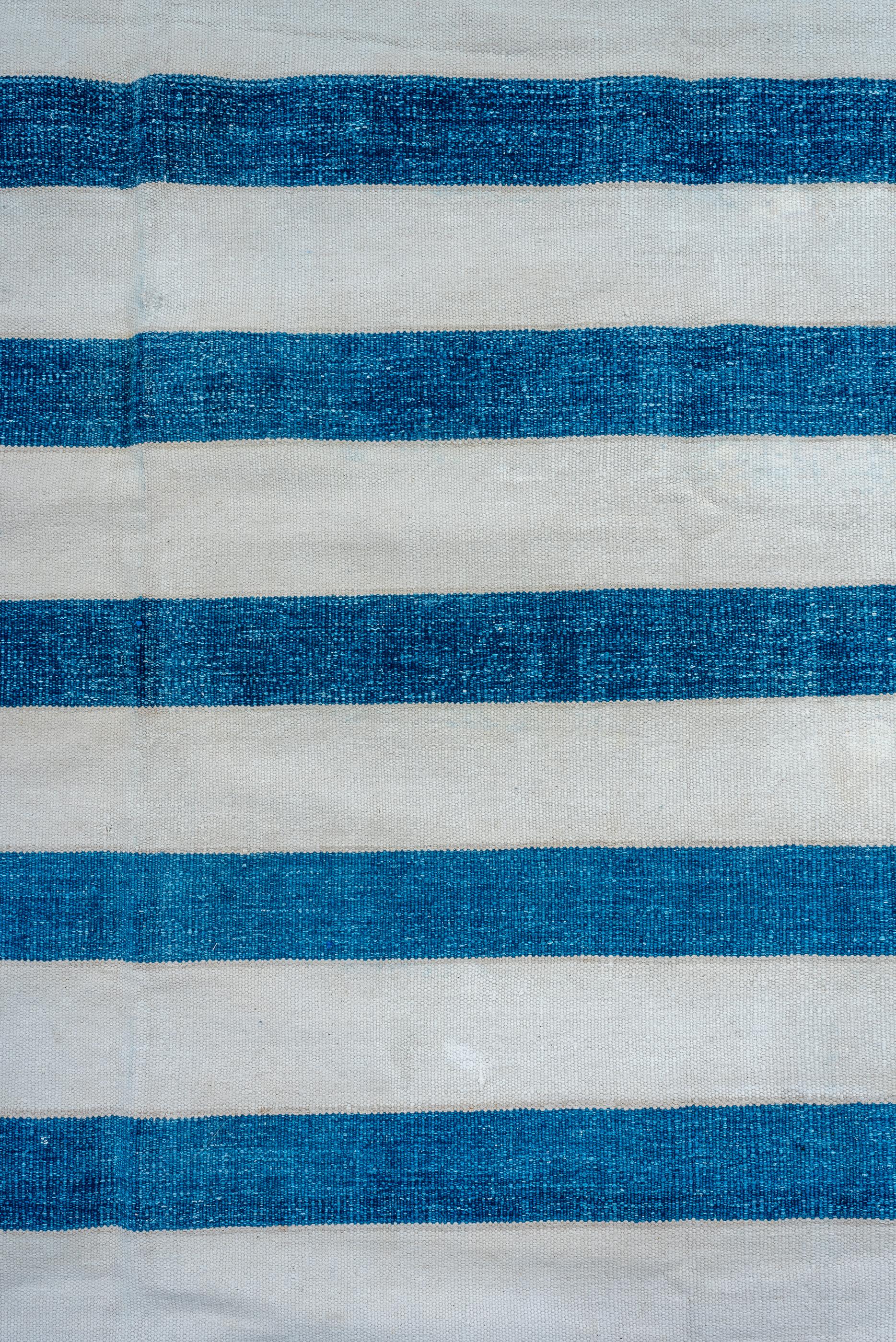 Alfombra Dhurrie India Antigua de Algodón Circa 1920's Anudado a mano en venta