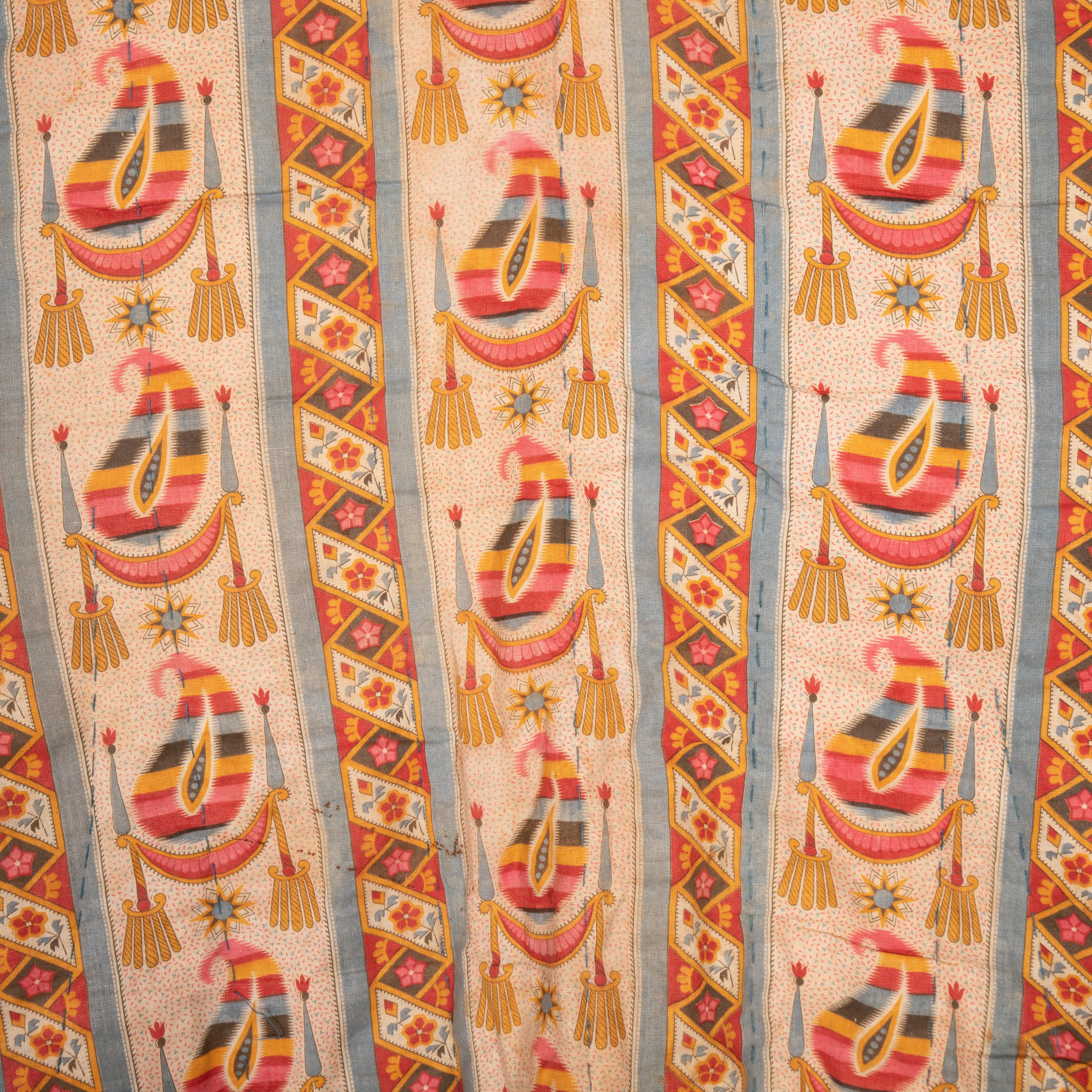 Antique Cotton Indigo Ikat Chapan, Uzbekistan, Late 19th Century For Sale 4