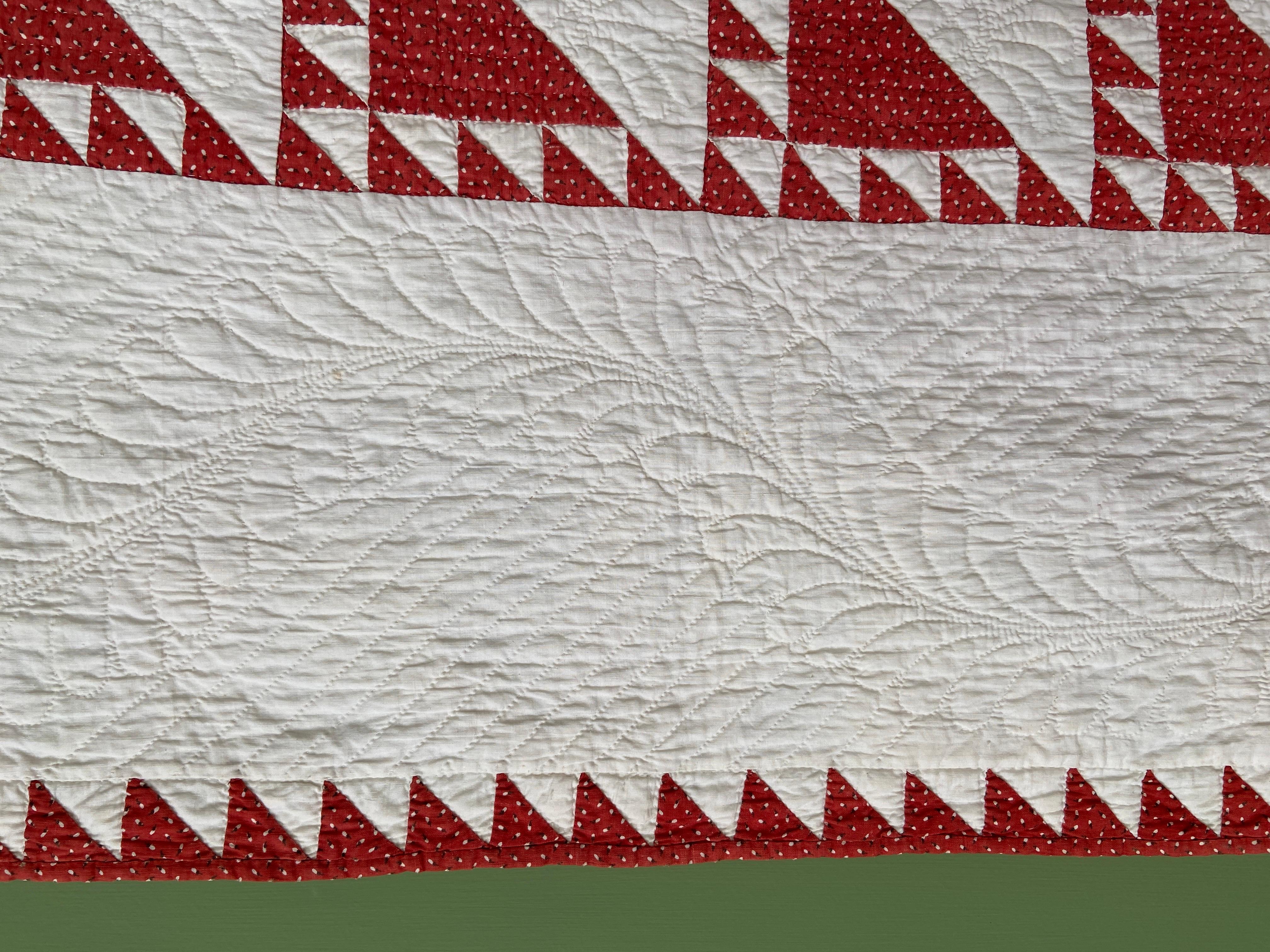 American Antique Cotton White and Red 