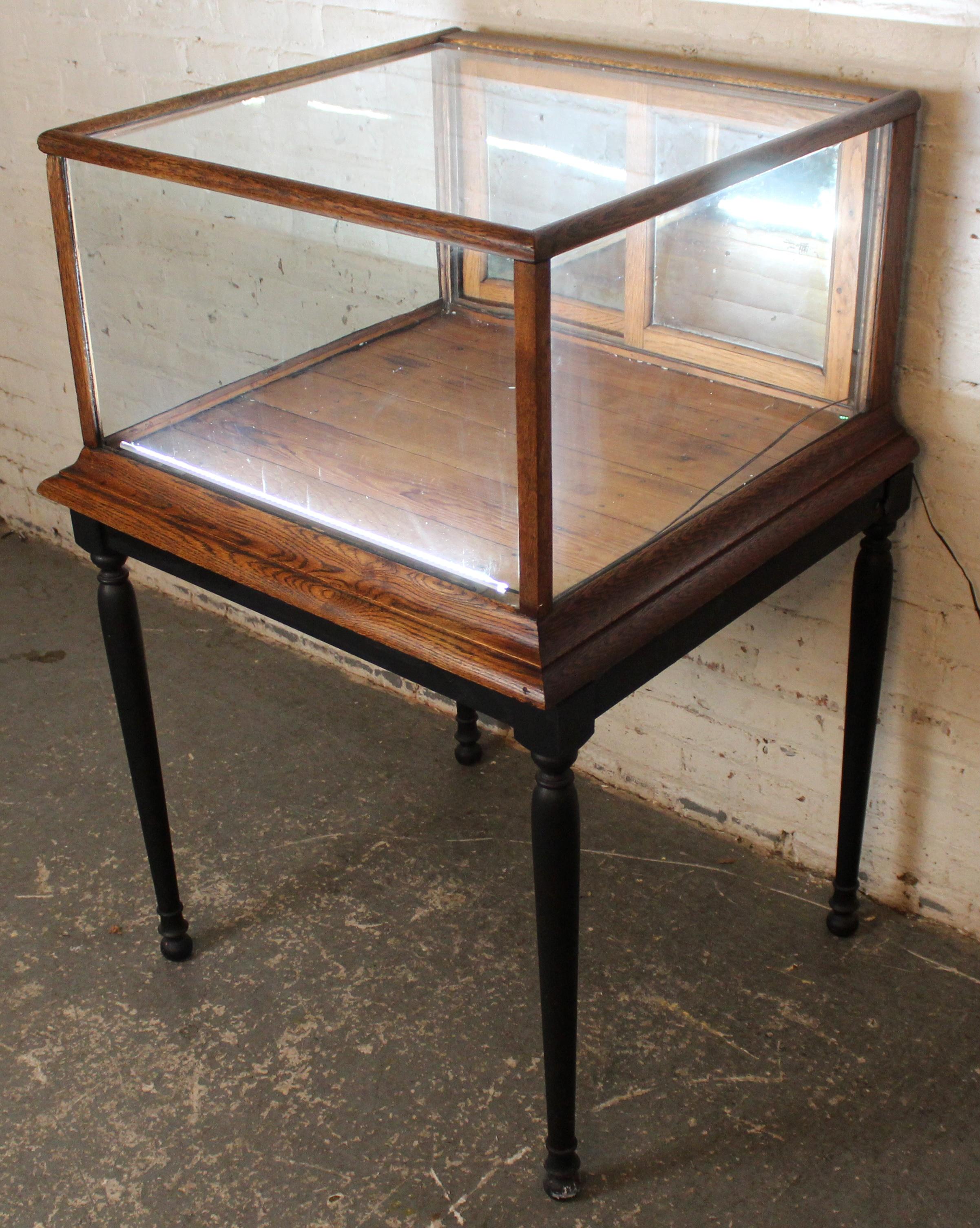 Victorian Antique Countertop Display Case on Stand For Sale