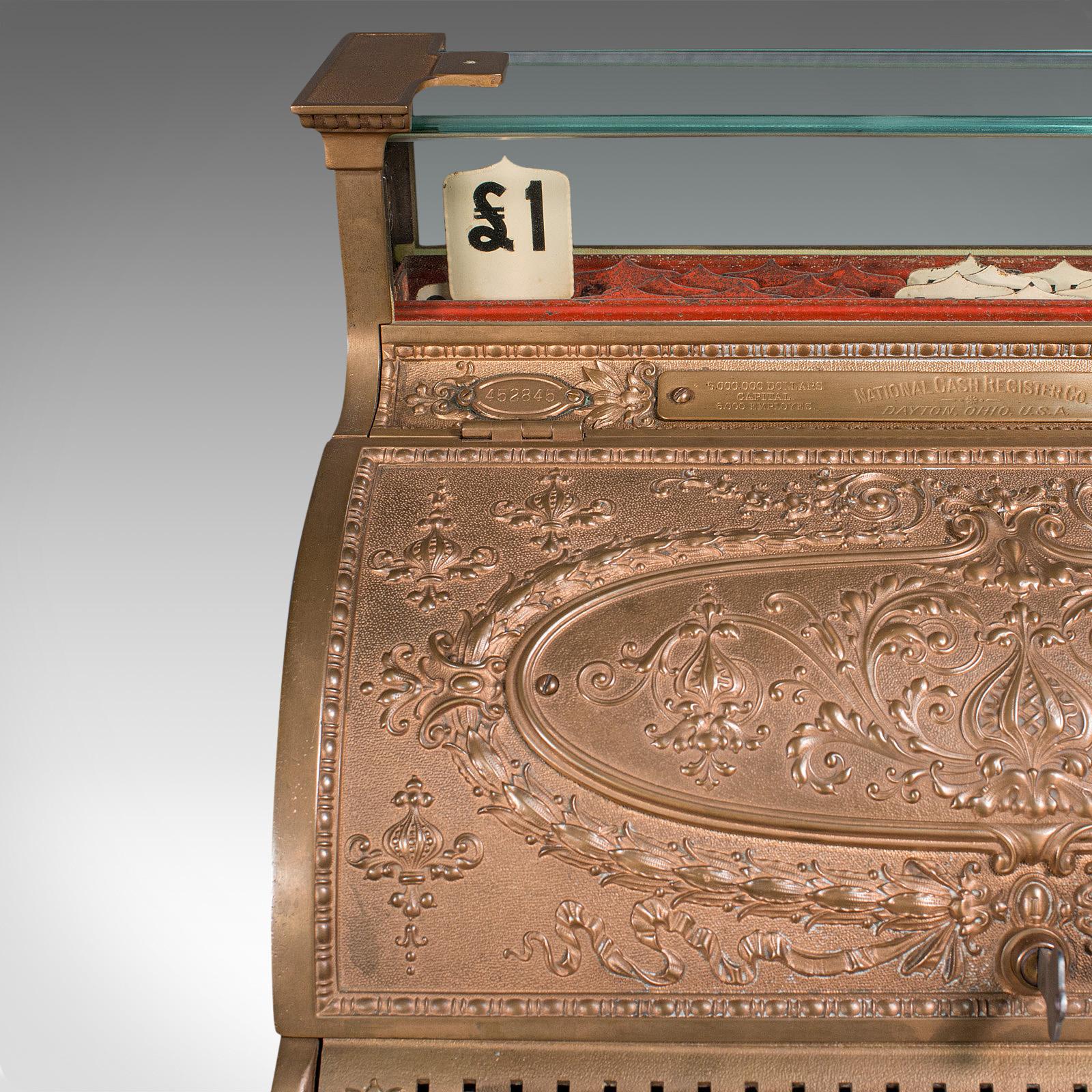 Antique Countertop National Cash Register, American, Bronze, Shop, Edwardian 7