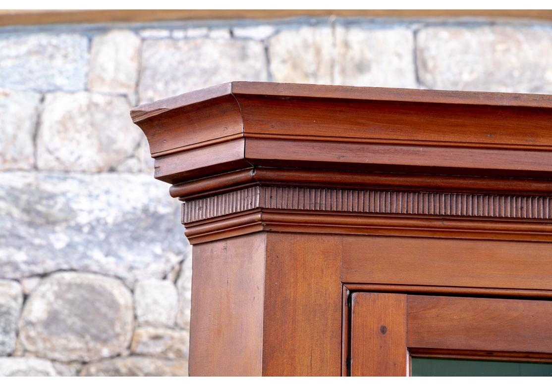 Painted Antique Country Corner Cabinet For Sale