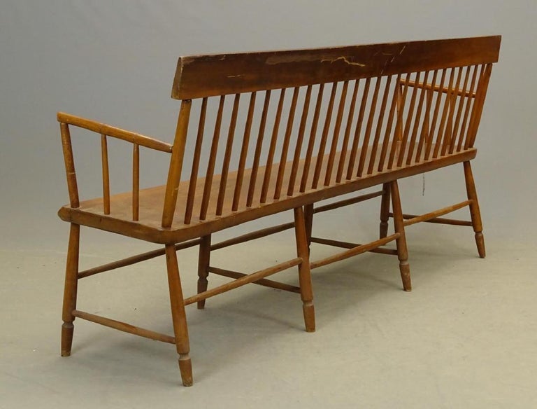 Antique Country Deacon's Bench For Sale at 1stDibs